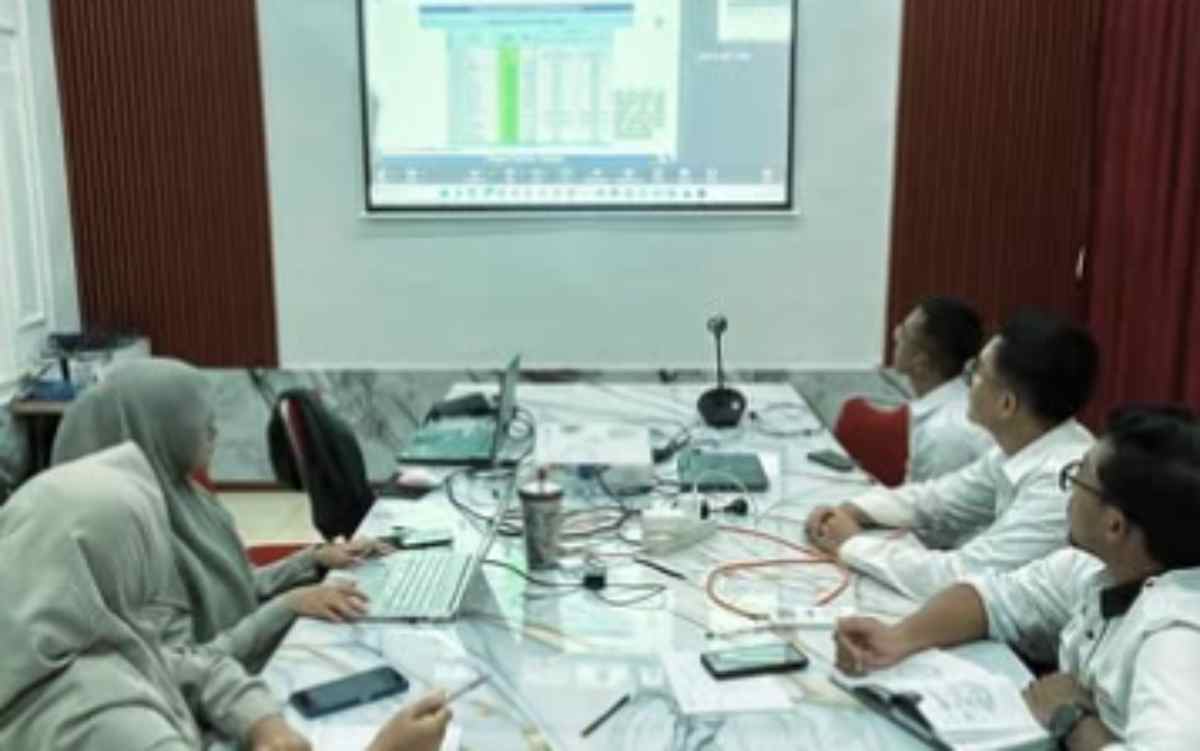 Jajaran Tata Usaha Kantah Simeulue Ikuti Pembinaan Daring Kanwil BPN Aceh