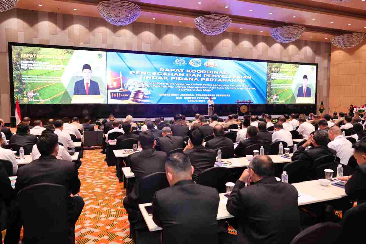 Buka Rakor Pencegahan dan Penyelesaian Tindak Pidana Pertanahan, Menteri Nusron Ajak APH Pererat Kolaborasi Berantas Mafia Tanah