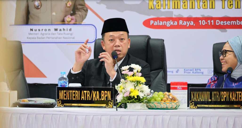 Pembinaan di Kanwil BPN Provinsi Kalteng, Menteri Nusron Minta Pelayanan Pertanahan Adaptif, Cepat, dan Bersih